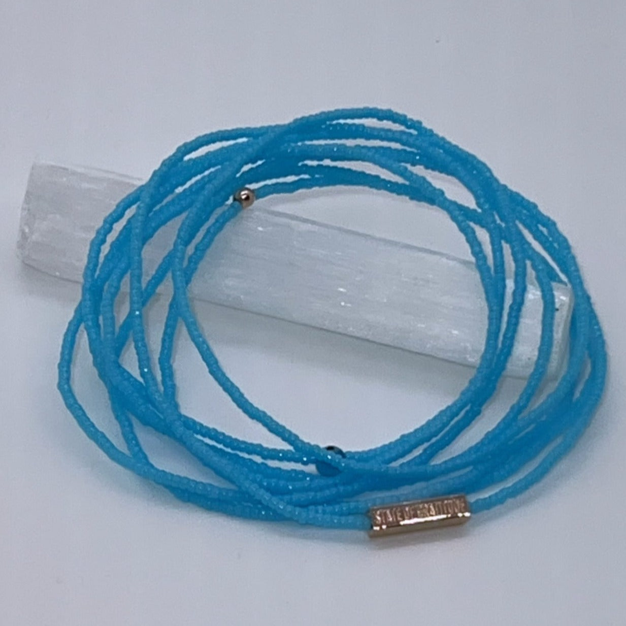 Baby Blue Gratitude Bracelet Wrap