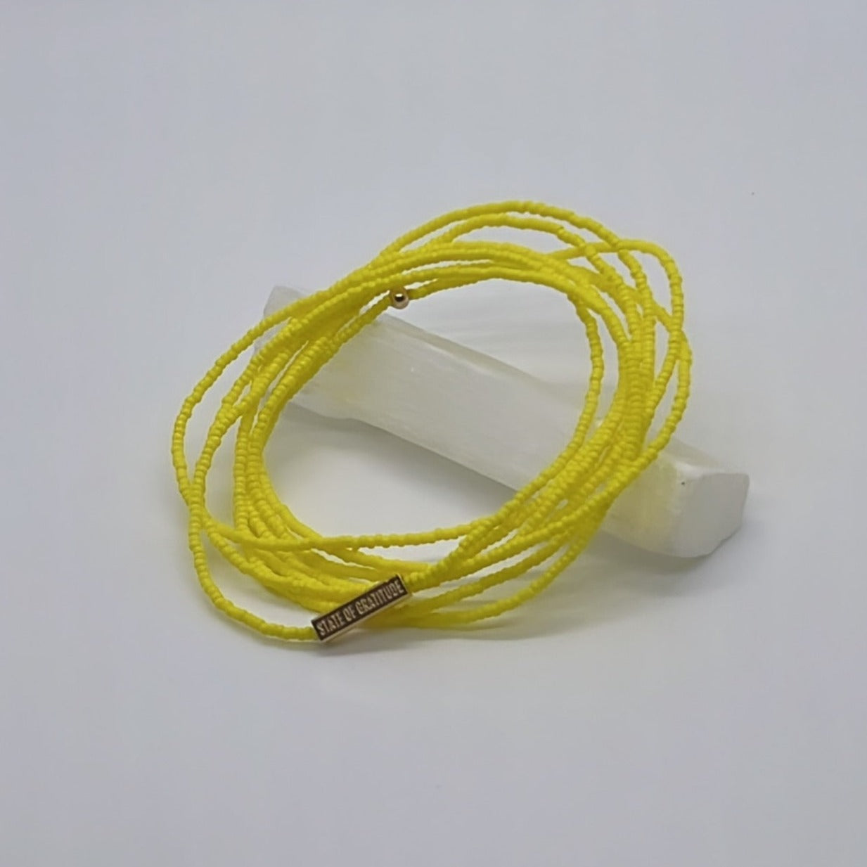 Yellow Gratitude Bracelet Wrap