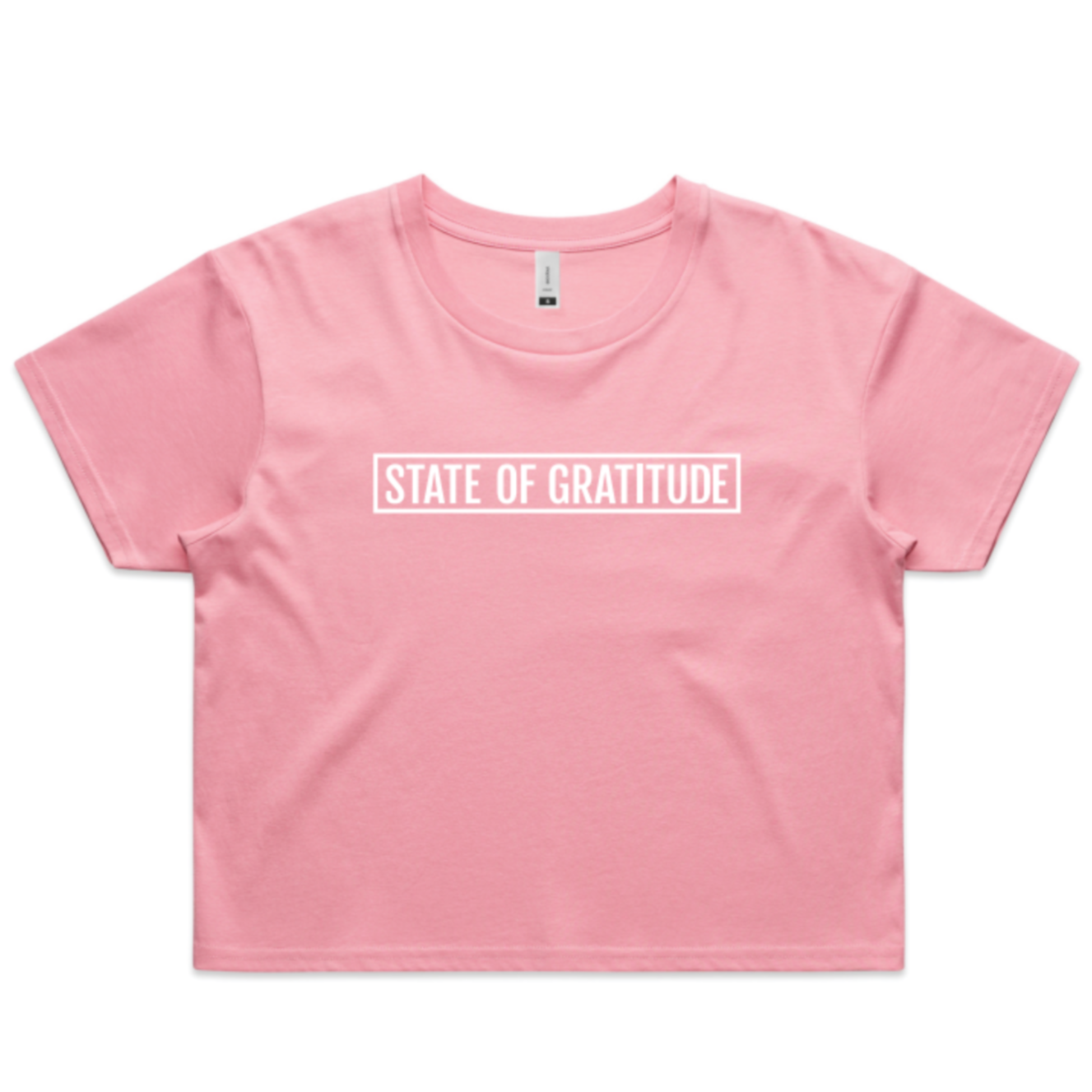 State of Gratitude Bubblegum Pink Crop Tee