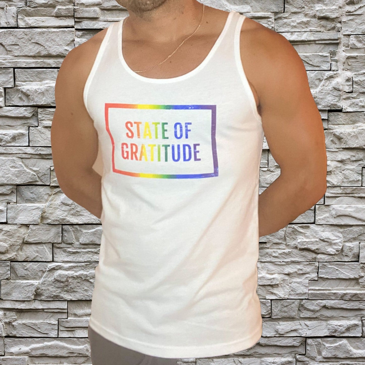 State of Gratitude | Pride Tank | Rainbow Tank | Grateful Synonym | Appreciation Synonym